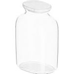 BLANCO Carafe en verre transparent, couvercle en marbre, carafe à eau de 1 l pour eau gazeuse et eau du robinet normale, complément parfait à tous les robinets filtrants ou systèmes de boisson
