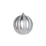 EUROCINSA Réf. 28542 Pot avec 3 Boules suspendues en PVC Argent Mat et Brillant 15 cm 1 unité, 15 cm