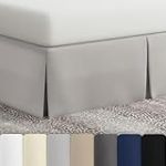 Bed Maker's Cache-sommier « Never Lift Your Mattress » de Style Classique, Tissu Infroissable à Faible Entretien, Longueur de Chute Traditionnelle de 35,6 cm, lit Double, Argent Doux