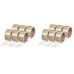 tesapack 4280 PP Paketband im 6er Pack - Universal Klebeband zum Verpacken von Paketen und Kartons - transparent - 6 Rollen je 66 m x 50 mm (Lot de 2)