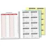 V Safety Recharge pour carnet visiteur professionnel avec 100 inserts de badges (90 x 60 mm) – Système de connexion pour zones de réception conforme au RGPD – 10 passages par page avec informations de