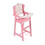 Bayer Chic 2000-501-88 - Chaise Haute pour poupée jusqu'à 46 cm, Meuble de poupée, Accessoires de poupée, étoiles Rose, 30 x 26,5 x 59 cm