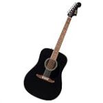 Fender California Debut Redondo Dreadnought Acoustic Guitar, Spruce Top, Black Pickguard, Black