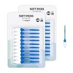 By Amazon Soft Pick Brosse Interdentaire souple taille standard 80 pièces - 2 paquets de 40 pièces, bleu