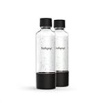Sodapop Set de bouteilles en PET Logan, bouteilles de rechange exclusivement pour Sodapop Bulleur à eau Logan, sans BPA, 2 x 850 ml