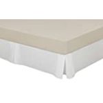 Cassa Luyton Couverture en Toile &agrave; Soufflet, Polycoton, Blanc, 40x30x2 cm