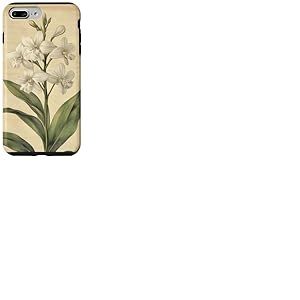 Orchidée Floral Vintage Illustration scientifique Fleur Coque pour iPhone 7 Plus/8 Plus