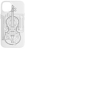 Dessin au trait Violon Coque pour iPhone 14 Plus