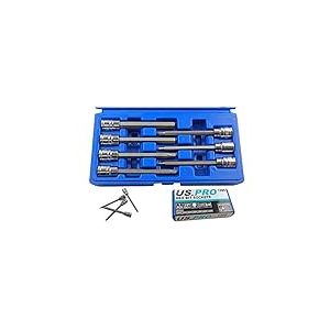 US Pro B1123 Coffret de 7 douilles &agrave; embouts hexagonaux pour cl&eacute; Allen 3-10 mm
