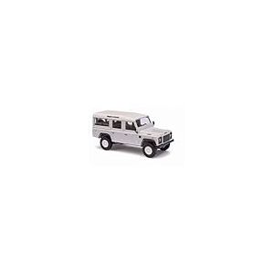 Busch Voitures - Land Rover Defender Blanc - Modélisme Ferroviaire - Échelle 1:87 - Blanc