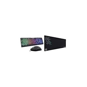 The G-Lab Combo Iridium - Pack Clavier et Souris Gamer Rétroéclairé - Clavier Gaming AZERTY USB Anti-Ghosting + Souris Gaming LED 3200 DPI - Nouveau 2021 & Pad – Tapis de Souris