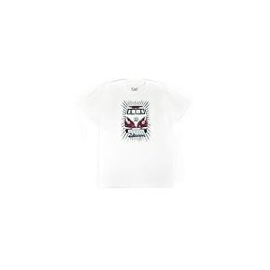 BRISA VW Collection - Volkswagen Combi Bus T1 Camper Van T-Shirt à la Mode avec Coupe Classique, Chemise à Manches Courtes pour Hommes et Femmes avec Motif rétro (S/Rayure/Rouge/Blanc)