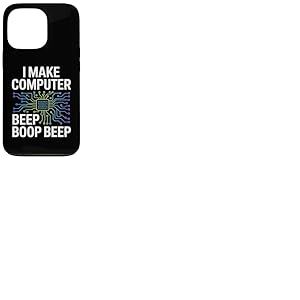 I Make Computer Beep Boop Beep Ingénieur réseau Coque pour iPhone 13 Pro