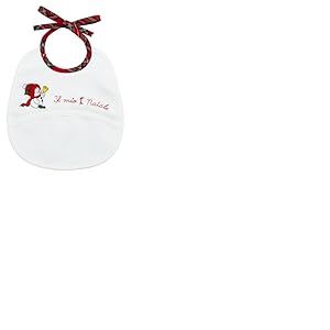 Filet Bavoir Il Mio Primo No&euml;l Broder, Blanc, Taille Unique Mixte b&eacute;b&eacute;