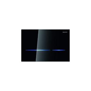 Geberit – Bouton Poussoir Geberit Sigma80, pour double charge de chasse : verre Noir (242.618. SG. 1)