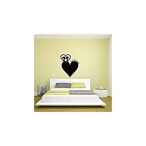 Ambiance Sticker Ardoise Tableau Noir - Stickers Muraux Adhésif Effaçable - Coeur Toi & Moi - H110 x L90 cm