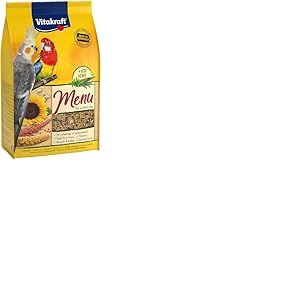 Vitakraft Menu, aliment pour grandes perruches, avec c&eacute;r&eacute;ales et noix, grand format, sans ajout de sucre (1 x 3kg)