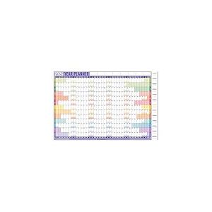 1ABOVE Planificateur mural 2026 A1 &ndash; Grand calendrier annuel lamin&eacute; avec autocollants et stylo effa&ccedil;able &agrave; sec | Tableau mural annuel r&eacute;utilisable pour la maison, le bureau ou l'&eacute;cole