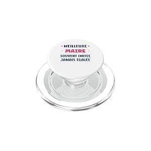 Humour d&eacute;part Maire Fille m&eacute;tier Meilleure Maire PopSockets PopGrip pour MagSafe