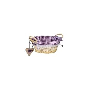 Premier Housewares 1901051 Vichy Panier avec Doublure Rond Osier Rouge