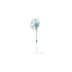 Cecotec EnergySilence 500 Ventilateur sur pied 40 W, 5 pales de 40 cm de diamètre, oscillant, 3 vitesses, hauteur réglable 110-130 cm, moteur en cuivre (Blanc | 110-130 cm)