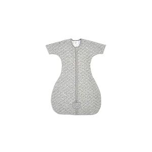 aden + anais - Gigoteuse Bébé à Manches Ajustées, 100% Coton et rembourrage polyester, Fermeture Éclair intégrée, Adaptée pour Nouveaux-nés, 1.5 TOG, Fille et Garçon de 0 à 3 Mois, Gris Bruyère & Bleu