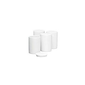 Rommelsbacher Lot de gobelets en céramique JB 4-125 ml, avec couvercle, convient pour yaourtière JG 80, blanc