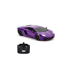 CMJ RC Cars Lamborghini LP700-4 Voiture télécommandée sous Licence Officielle Échelle 1:24 Lumières de Travail 2,4 GHz Excellent Jouet pour Enfants (Violet)