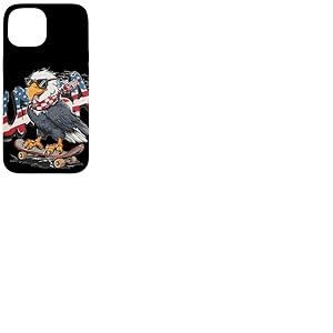 Déguisement d'aigle de Skateboard Fresh USA Coque pour iPhone 15