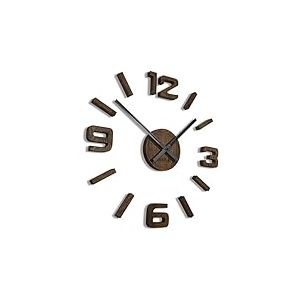 Horloge murale 3D DIY en bois de ch&ecirc;ne - Grande horloge murale 50-75 cm - 3D - Design moderne - EKO - Horloge murale d&eacute;corative pour bureau, salon, chambre &agrave; coucher - Article de d&eacute;coration - Horloge