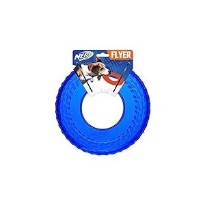 Nerf D&eacute;pliant de Pneu TPR translucide am&eacute;lior&eacute; pour Chien 10 po - Bleu