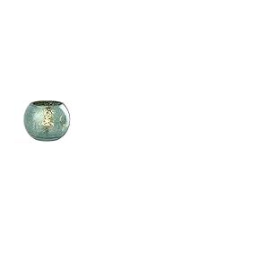 PHOTOPHORE Boule CRAQUELÉE Verre Vert d'eau Small