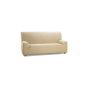 ECOMMERC3 | Housse de canapé élastique et Extra Douce pour canapé 4 Places 220 à 260 cm - Housse de canapé réglable, Couleur Beige - 100% fabriquée en Espagne
