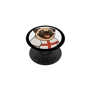 Angleterre Drapeau Carlin Dr&ocirc;le Britannique PopSockets PopGrip Adh&eacute;sif