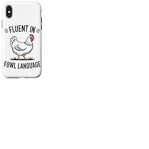 Parlant Couramment La Langue Fawl Amant De Poule De Poulet Coque pour iPhone X/XS