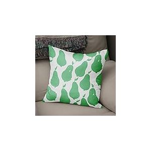 BonaMaison Housse de Coussin Motif, Vert pétrole et Blanc Taie d'oreiller pour Lit Voiture Canapé Maison Salon Chambre, Décoration D'intérieur, 43x43cm - Conçu et Fabriqué en Turquie