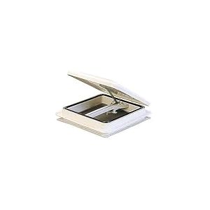 Thermofon Lucarne de toit pour caravane Blanc 40 x 40 cm, Ventilation permanente, R&eacute;duction des bruits et vibrations, Installation 386 x 386 mm, Silencieux sur route
