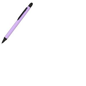 Stylo-Bille rétractable en Aluminium Violet - Recharge de Grande capacité Interchangeable - Couleur de l'encre Bleue - avec Toucher Doux - Stylo avec Stylet Tactile