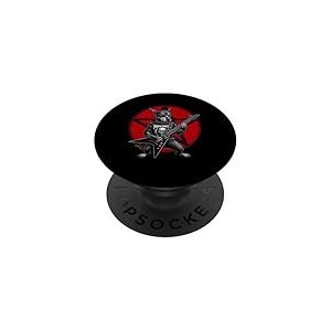 Guitare Miniature Pinscher Heavy Metal Rock Dog Lover PopSockets PopGrip Adhésif