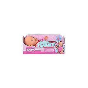 Simba 105030071 - New Born Baby avec Couverture Doudou - Poupée en Vinyle avec Fonction hydratation et Eau - Couverture et tétine - 30 cm - Poupée de Jeu - Poupée à partir de 2 Ans