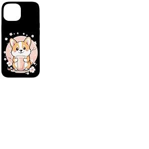 Mignon dessin animé Corgi Coque pour iPhone 15