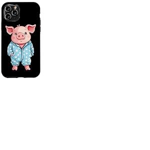 Cochon en pyjama pour un look amusant de soirée pyjama Coque pour iPhone 11 Pro
