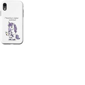 &Ecirc;tre Parent est Parfois Magique &ndash; Licorne fatigu&eacute;e Coque pour iPhone XR