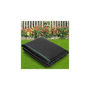 AiQInu Toile de Paillage 2m x 10m, 70g/m&sup2; Geotextile, Respirant, R&eacute;sistant &agrave; la D&eacute;chirure, R&eacute;sistant aux UV, Adapt&eacute; &agrave; l'Horticulture, &agrave; l'agriculture, aux Lits de P&eacute;pini&egrave;re, aux All&eacute;es