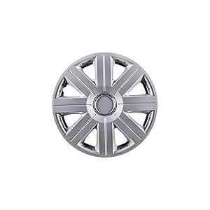 CORA 40544 Cosmos Ring Jeu de 4 enjoliveurs, 14 Pouces (38,1 cm), Gris alu