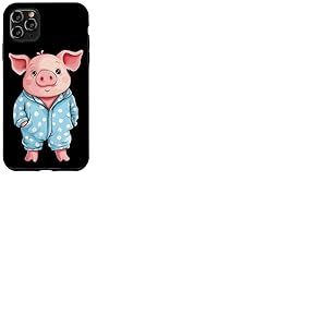 Cochon en pyjama pour un look amusant de soirée pyjama Coque pour iPhone 11 Pro Max