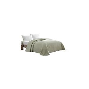 Beatrice Home Fashions Couvre-lit Chenille en Coton, Sauge, Grand lit