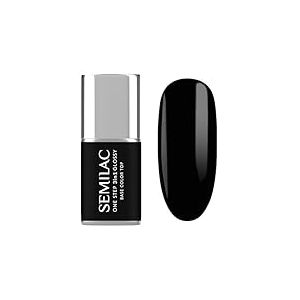 S190 Semilac - Vernis &agrave; ongles UV 3 en 1 - En une &eacute;tape - Noir - 7 ml - Vernis &agrave; ongles gel UV noir 3 en 1 - Base et top coat int&eacute;gr&eacute;s - Longue dur&eacute;e jusqu'&agrave; 21 jours