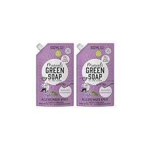Marcel's Green Soap Nettoyant Multi-usages Spray Recharge Lavande & Romarin - Plastique Recycl&eacute; - V&eacute;g&eacute;talien - 500 ml (Lot de 2)