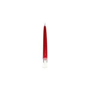 Dekohelden24 1 bougie de l'Avent XXL &ndash; Bougie calendrier en blanc &ndash; rouge comme lutin &ndash; H x &Oslash; 36 x 4,5 cm.